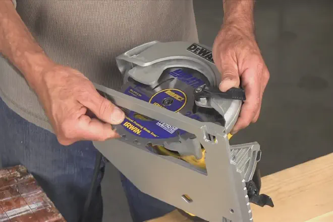 A step-by-step process to replace a circular saw blade, including proper alignment and tightening techniques