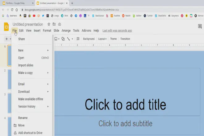 A step-by-step guide on how to change Google Slides to portrait orientation.