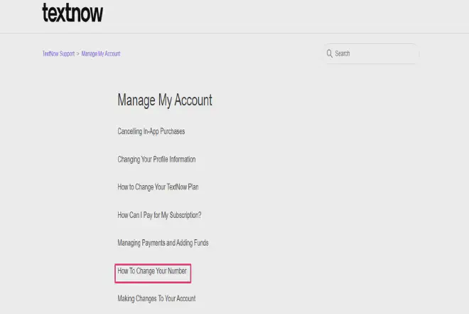 Easy-to-follow instructions showing how to change your TextNow number for user convenience