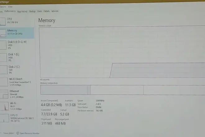 Diagram showing the issue of RAM not running at full speed