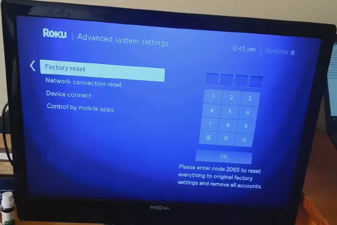 Illustration showing how to change Roku account on TV