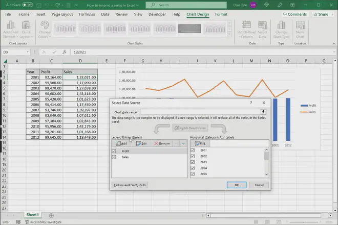 Informative guide on how to change series name in Excel